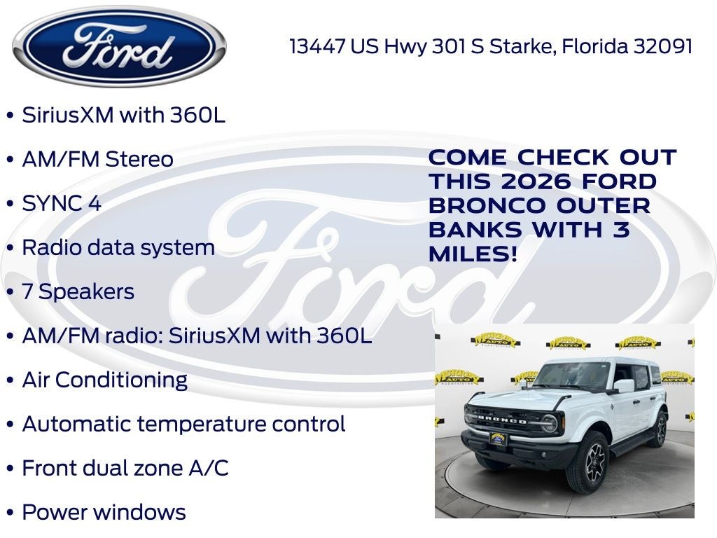 2026 Ford Bronco Outer Banks InTransit