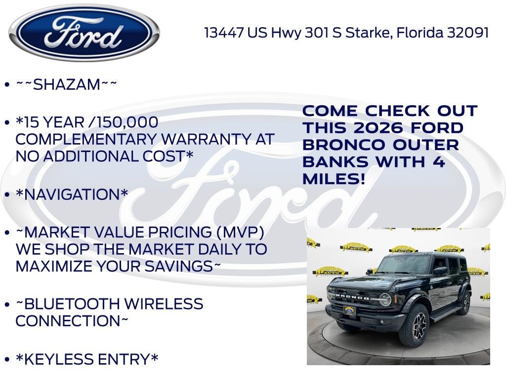 2026 Ford Bronco Outer Banks InTransit