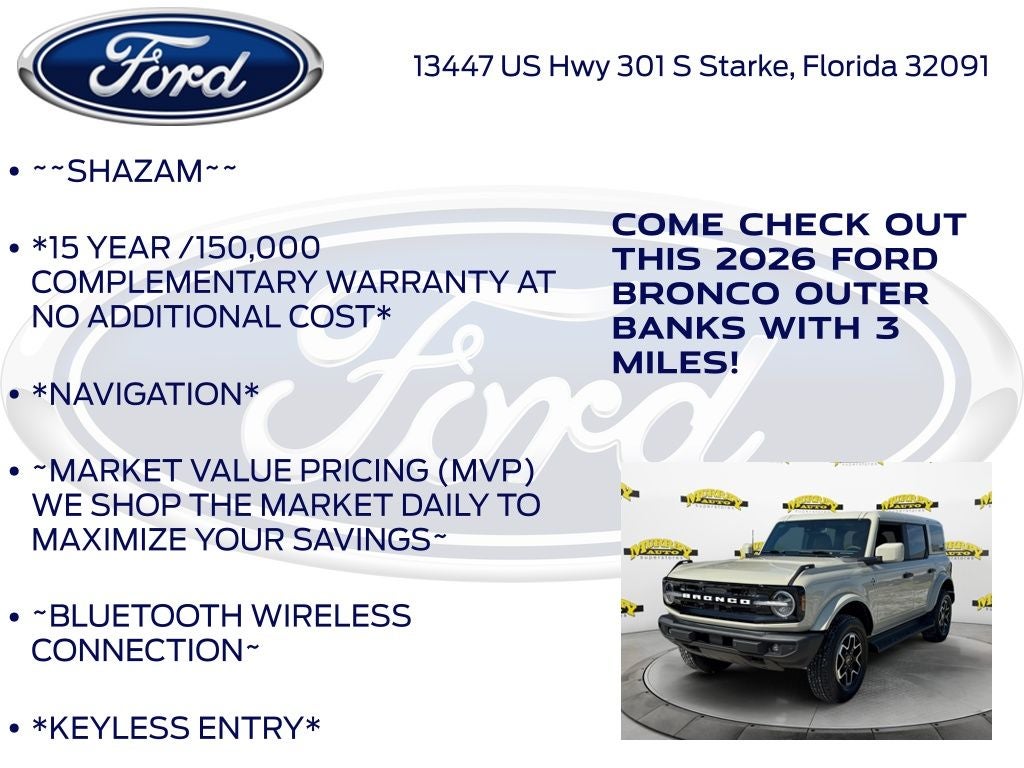 2026 Ford Bronco Outer Banks InTransit