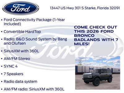 2026 Ford Bronco Badlands 334A