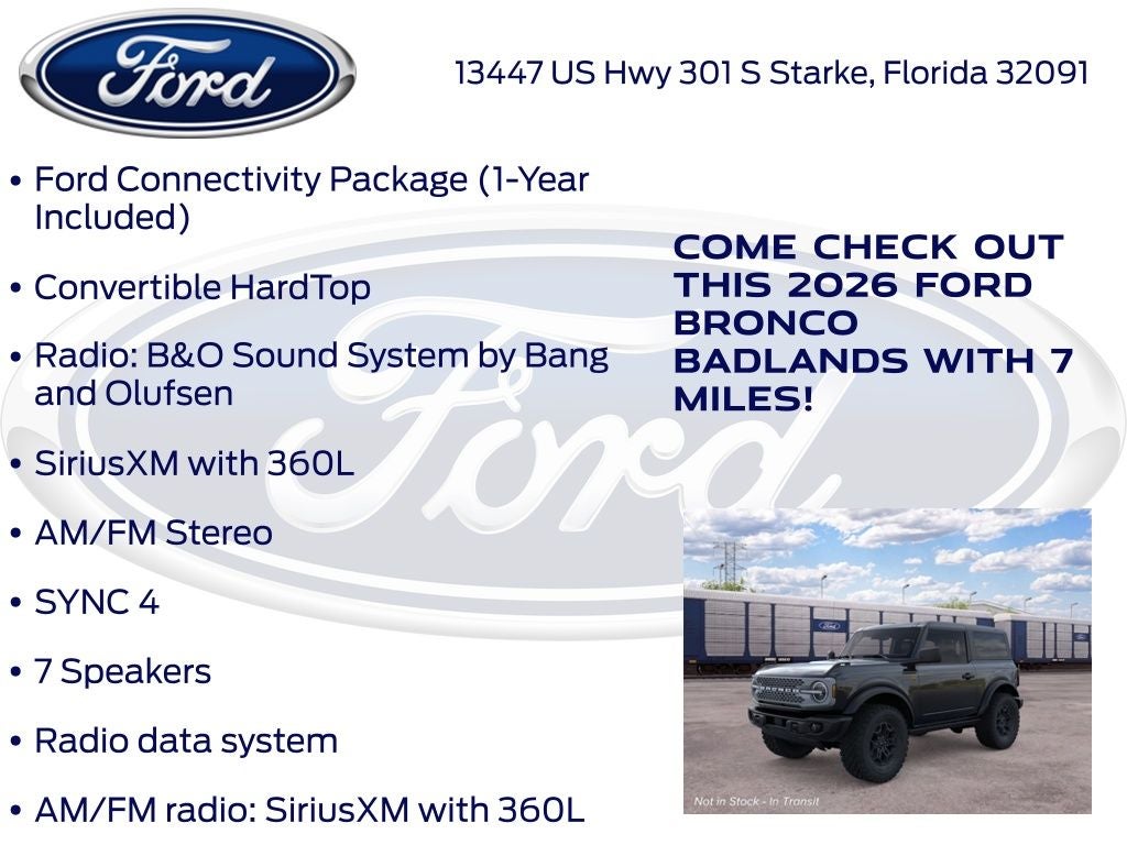 2026 Ford Bronco Badlands 334A