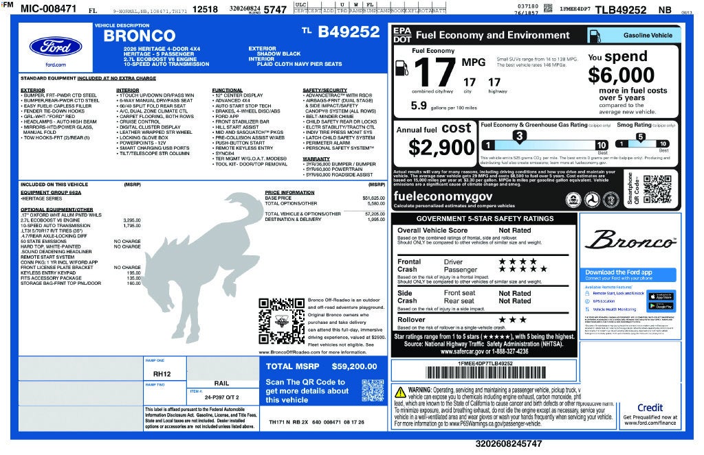 2026 Ford Bronco Heritage Edition 662A