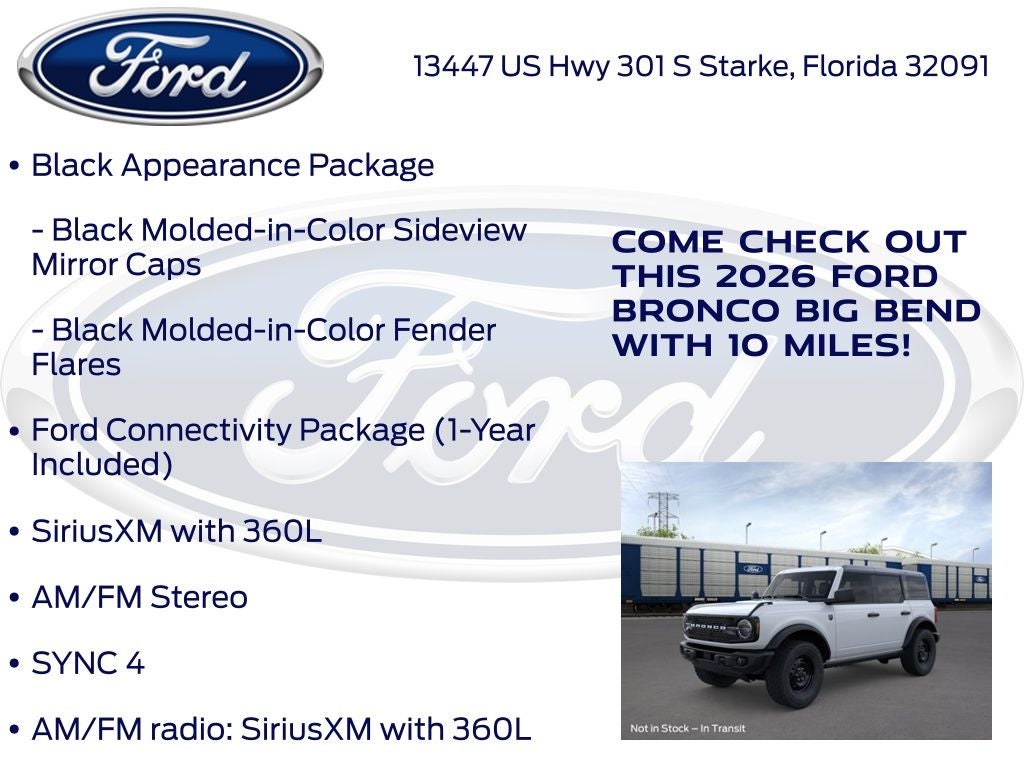 2026 Ford Bronco Big Bend 222A