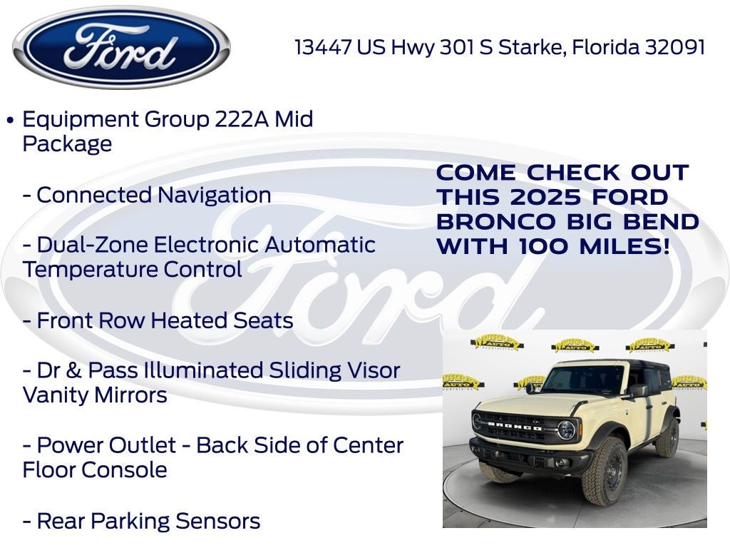 2025 Ford Bronco Big Bend 222A