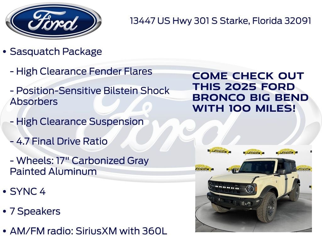 2025 Ford Bronco Big Bend 222A