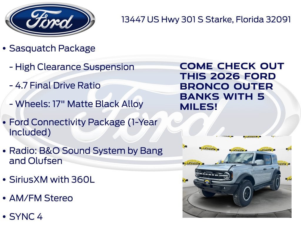 2026 Ford Bronco Outer Banks InTransit