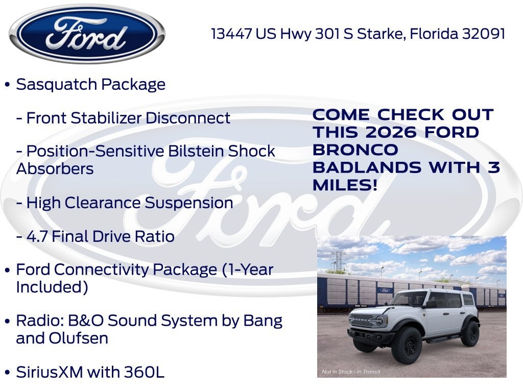 2026 Ford Bronco Badlands 334A