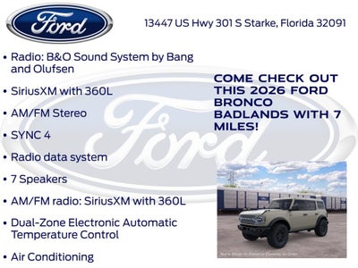 2026 Ford Bronco Badlands 334A