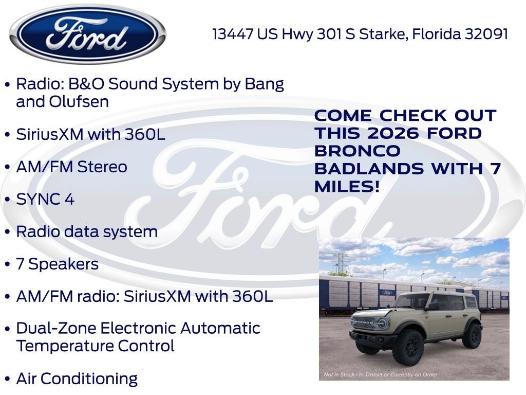 2026 Ford Bronco Badlands 334A
