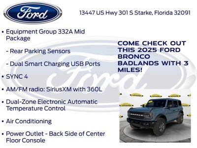 2025 Ford Bronco Badlands 332A