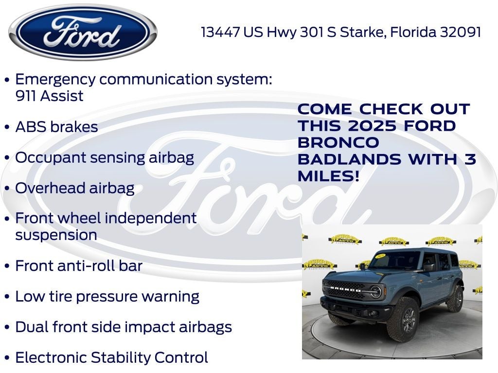 2025 Ford Bronco Badlands 332A