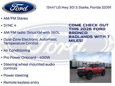 2026 Ford Bronco Badlands InTransit