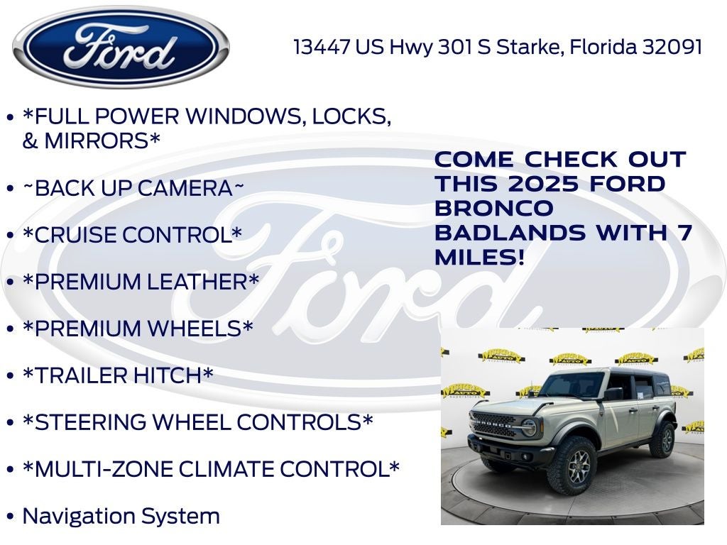 2025 Ford Bronco Badlands 332A