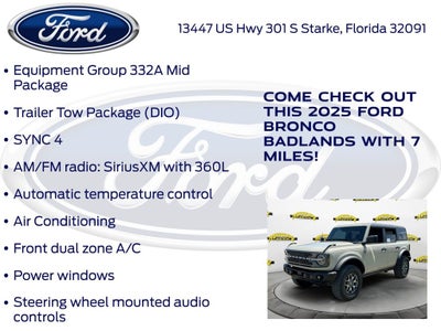 2025 Ford Bronco Badlands 332A