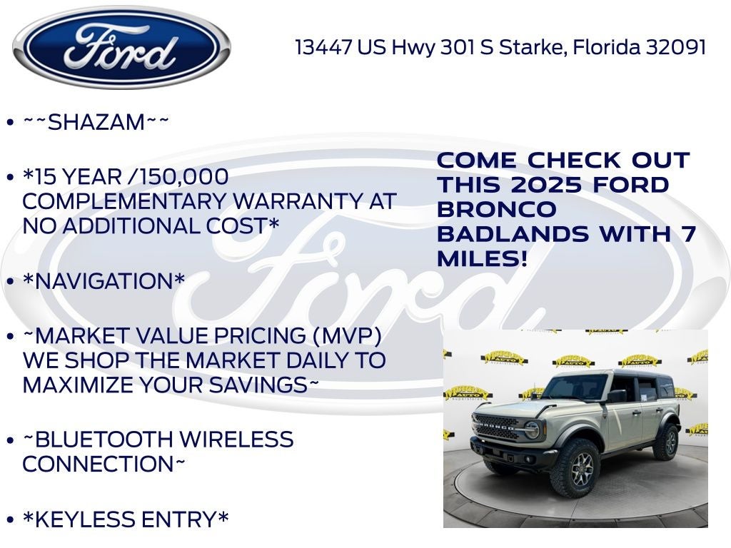 2025 Ford Bronco Badlands 332A