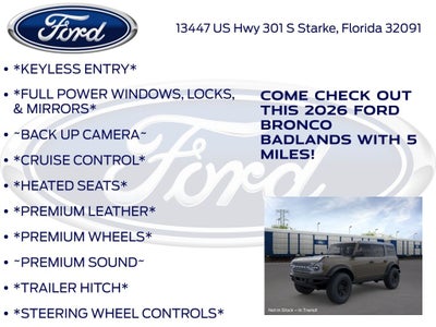 2026 Ford Bronco Badlands 334A