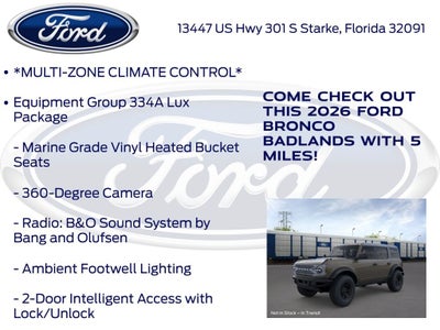 2026 Ford Bronco Badlands 334A