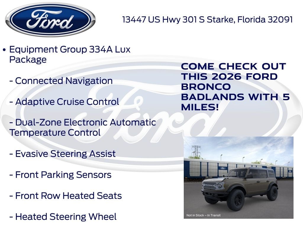 2026 Ford Bronco Badlands 334A