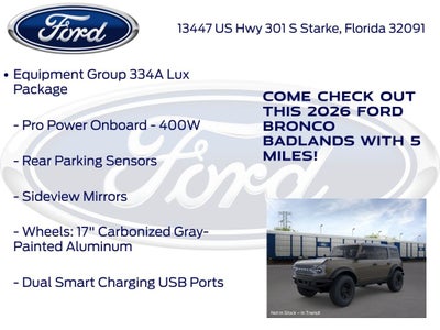 2026 Ford Bronco Badlands 334A