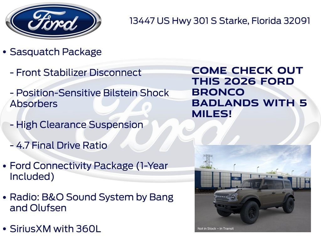 2026 Ford Bronco Badlands 334A