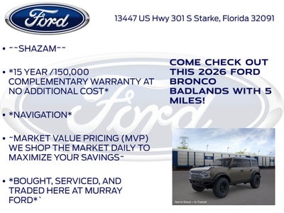 2026 Ford Bronco Badlands 334A