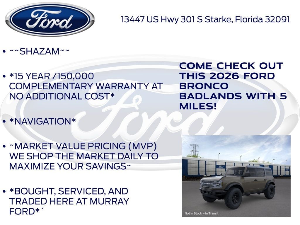 2026 Ford Bronco Badlands 334A