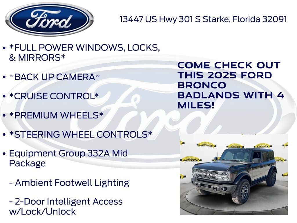 2025 Ford Bronco Badlands 331A