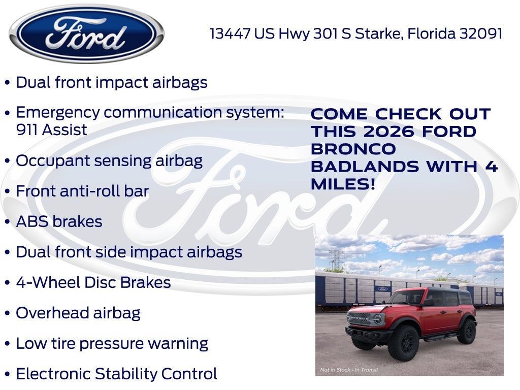 2026 Ford Bronco Badlands InTransit
