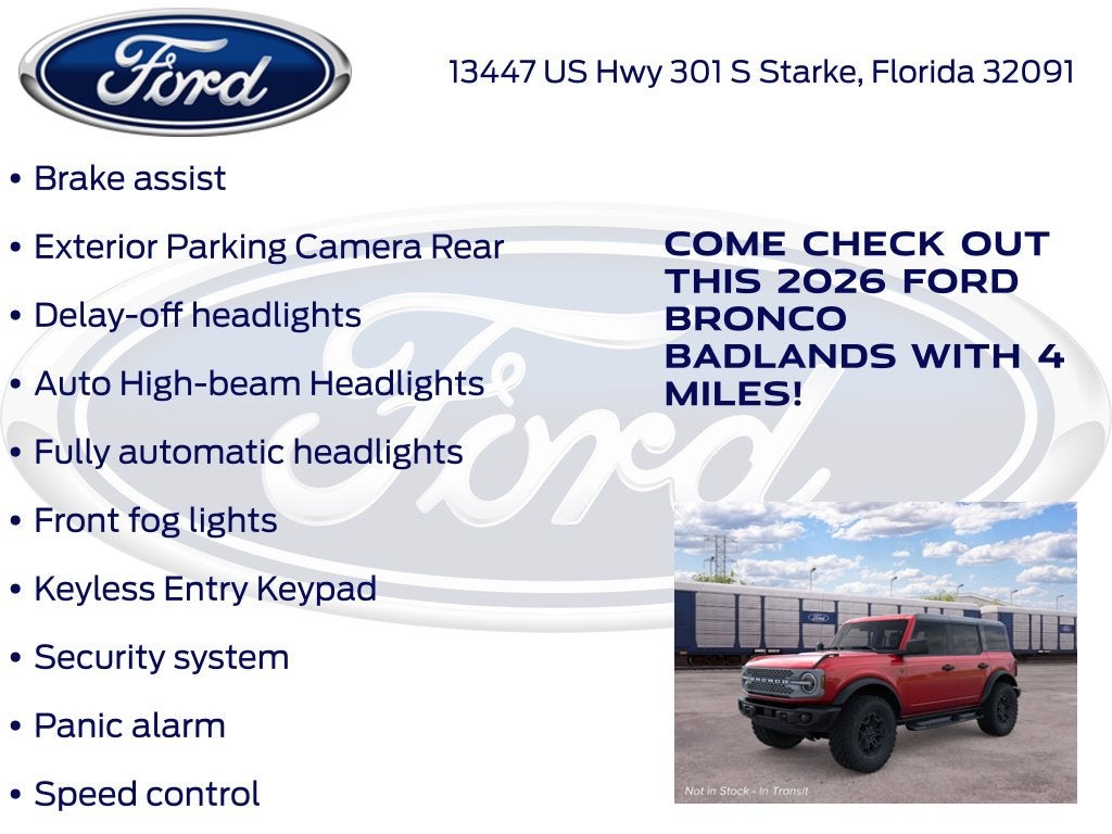 2026 Ford Bronco Badlands 334A