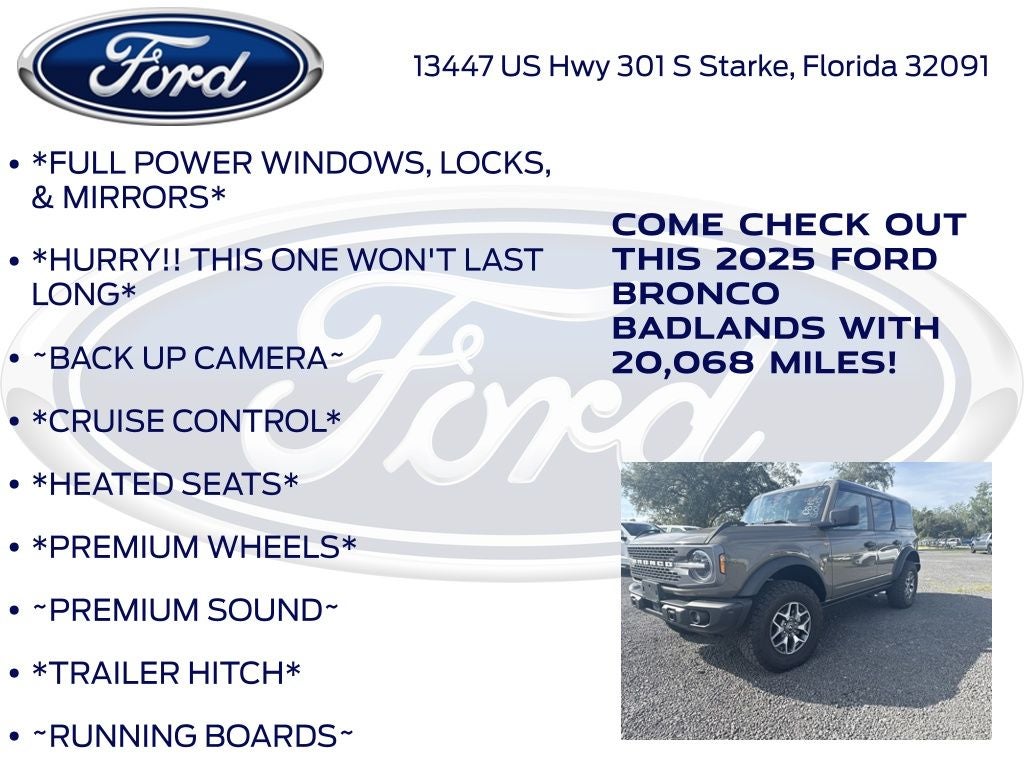 2025 Ford Bronco Badlands