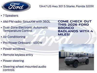 2026 Ford Bronco Badlands 332A