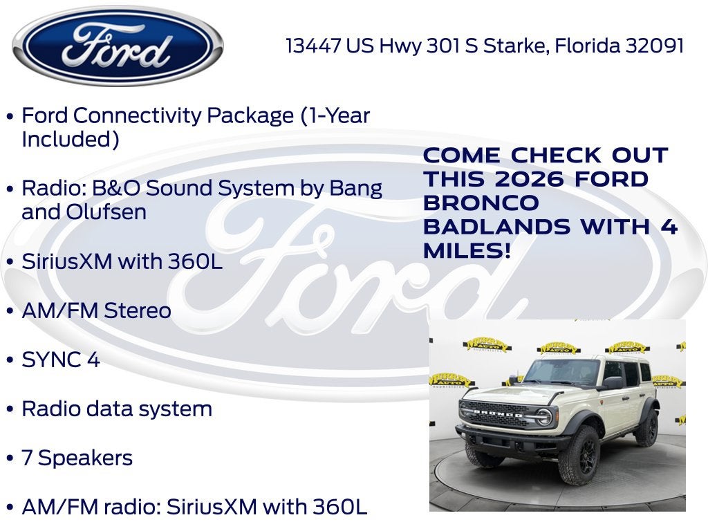 2026 Ford Bronco Badlands 334A