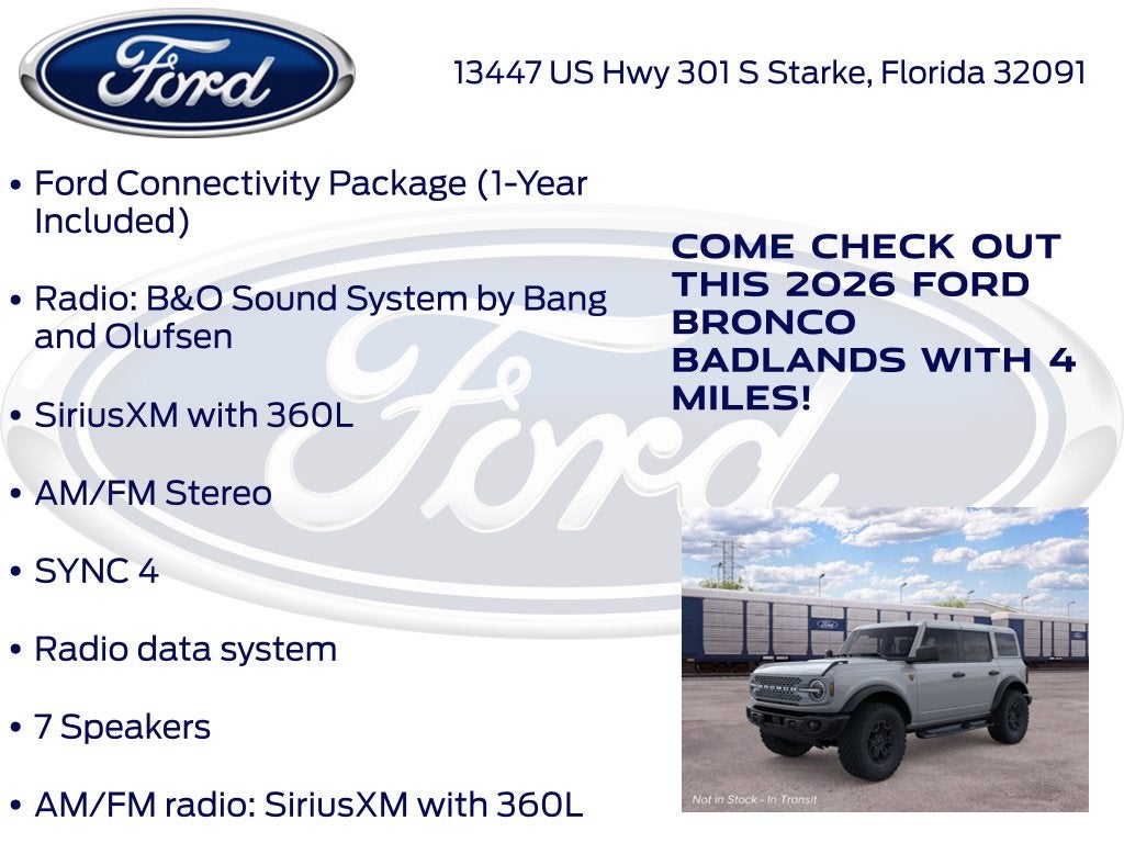 2026 Ford Bronco Badlands 334A