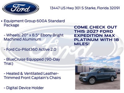 2027 Ford Expedition Max Platinum 600A