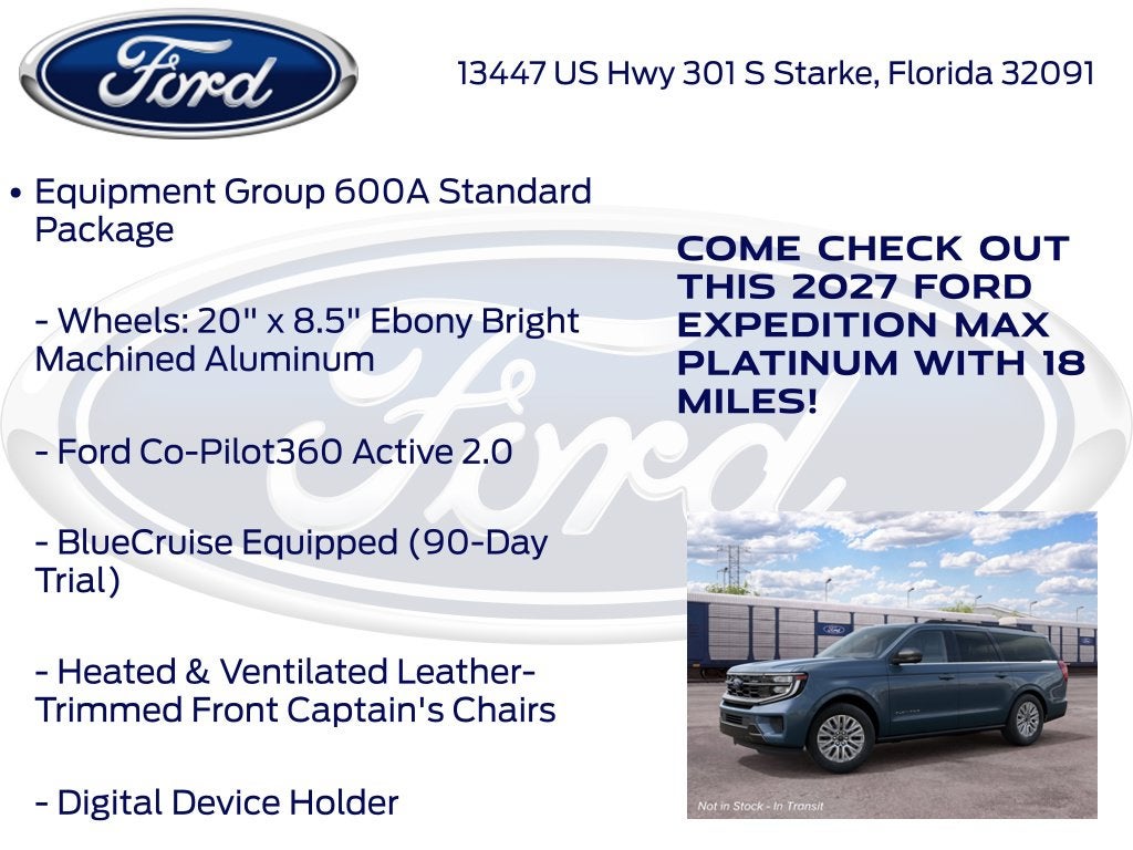2027 Ford Expedition Max Platinum 600A