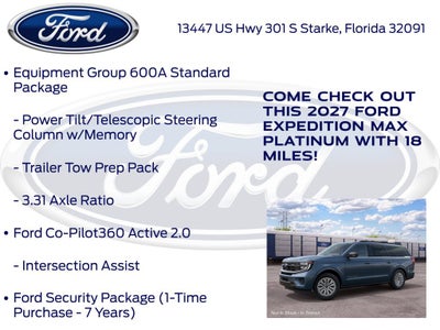 2027 Ford Expedition Max Platinum 600A