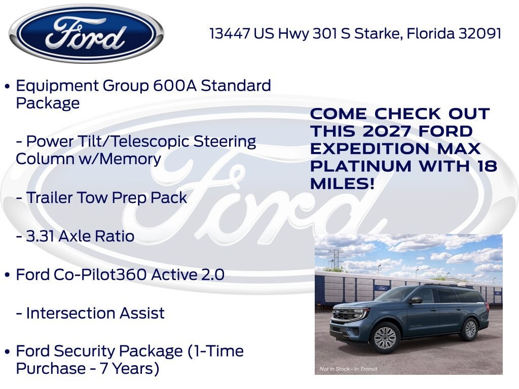 2027 Ford Expedition Max Platinum 600A