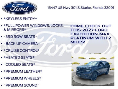2027 Ford Expedition Max Platinum 600A