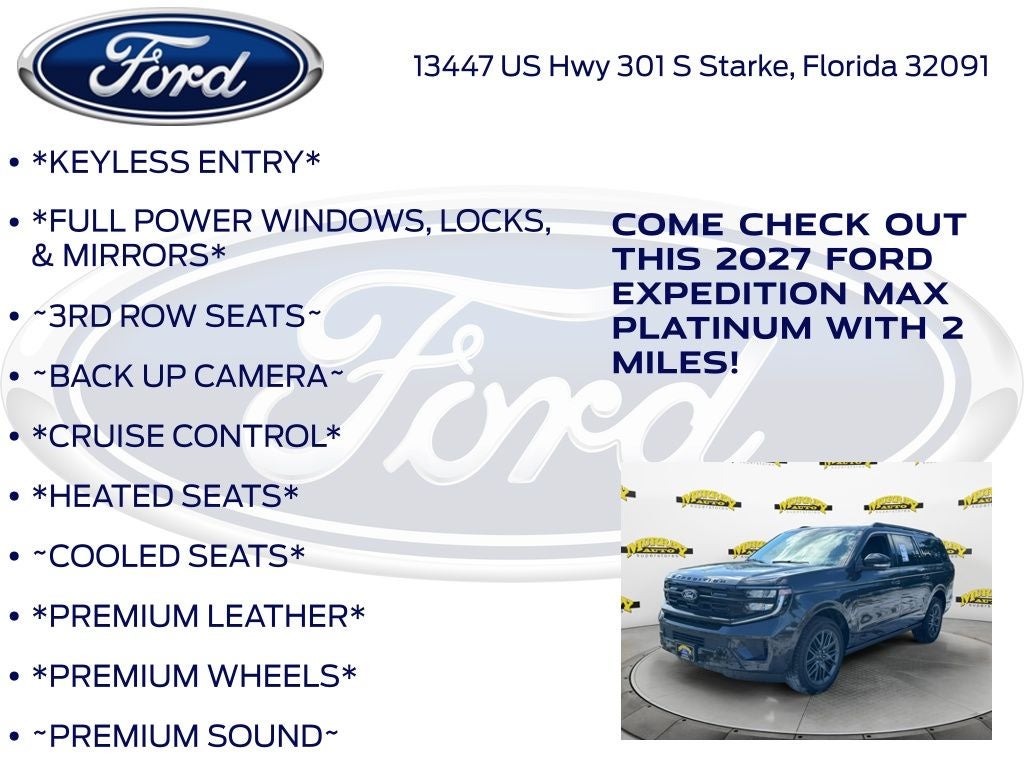 2027 Ford Expedition Max Platinum 600A