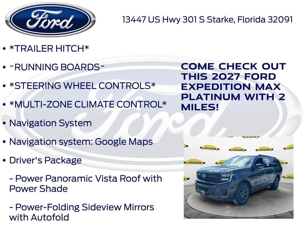 2027 Ford Expedition Max Platinum 600A