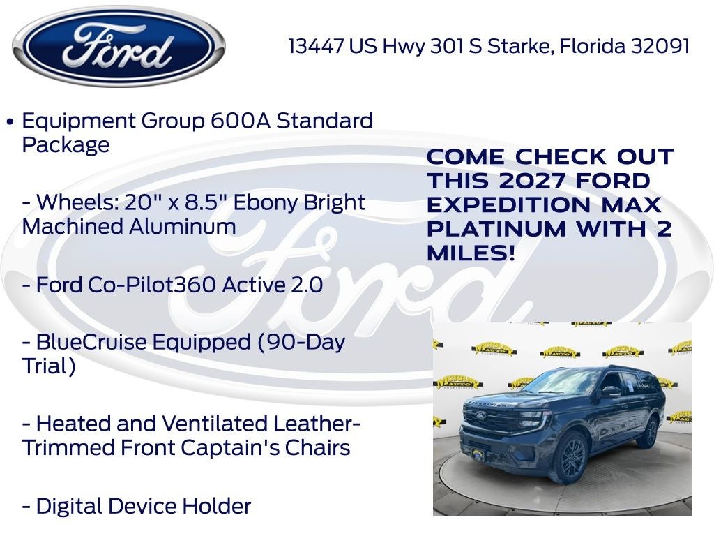 2027 Ford Expedition Max Platinum 600A