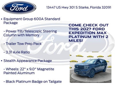 2027 Ford Expedition Max Platinum 600A