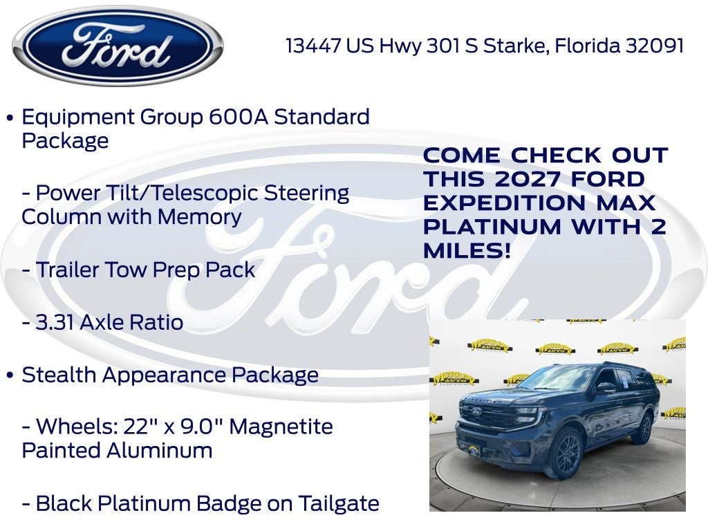 2027 Ford Expedition Max Platinum 600A