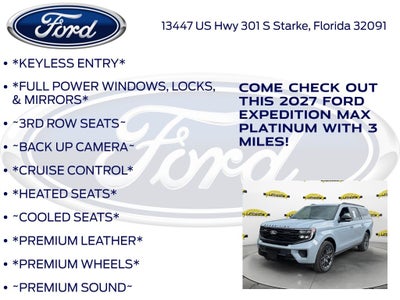 2027 Ford Expedition Max Platinum 600A