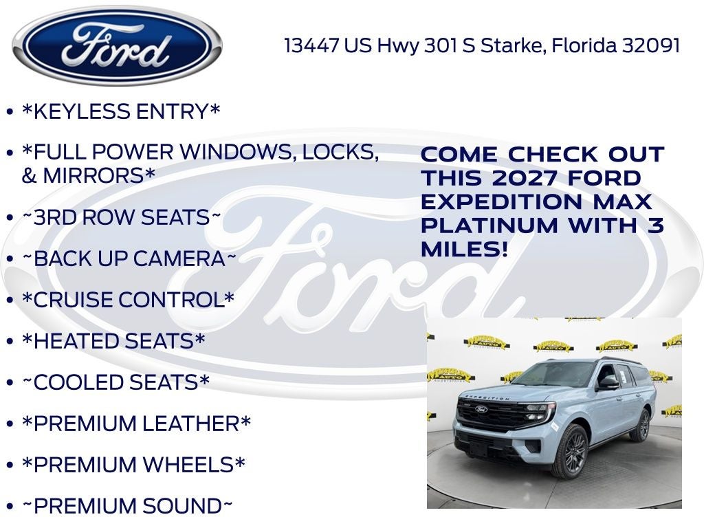 2027 Ford Expedition Max Platinum 600A