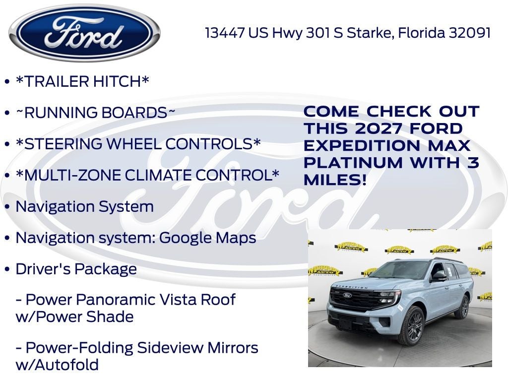 2027 Ford Expedition Max Platinum 600A