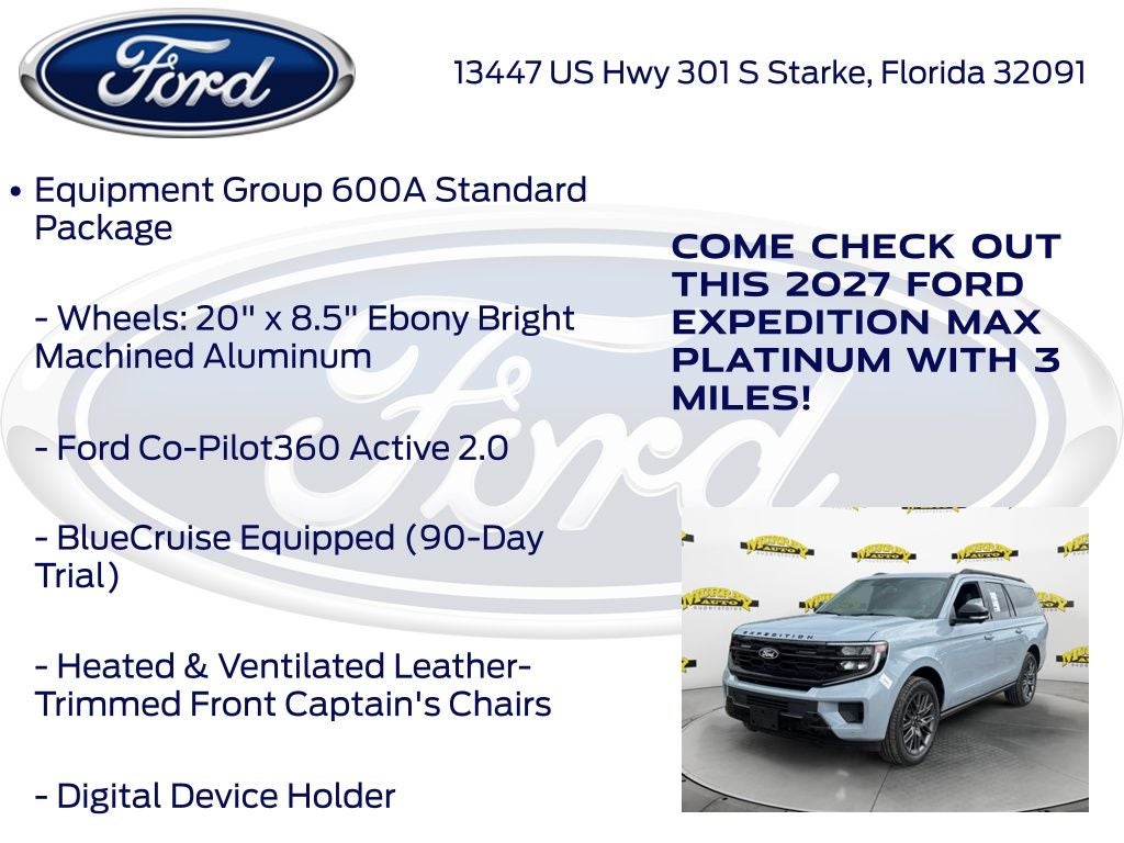 2027 Ford Expedition Max Platinum 600A