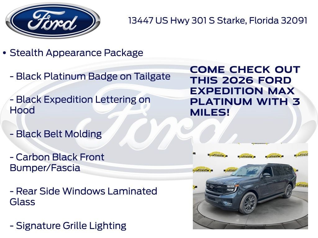 2026 Ford Expedition Max Platinum 600A