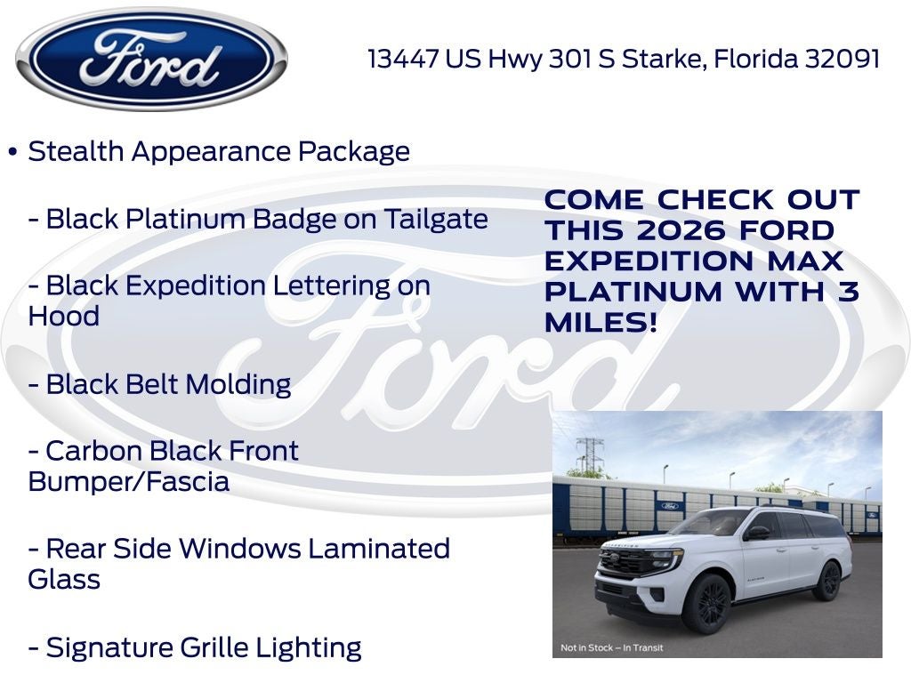 2026 Ford Expedition Max Platinum 600A