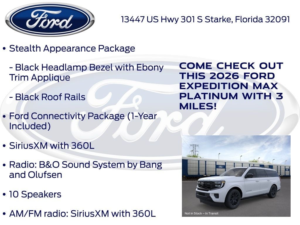2026 Ford Expedition Max Platinum 600A